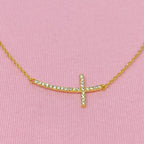 Shiny Side Cross Necklace | Christian Jewelry