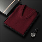 Men's V-Neck Knit Pullover Sweater