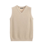 Slim Sleeveless Solid V Neck Tank Top