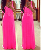 2019 Fashionable Lace Maxi Dress with Spaghetti Straps