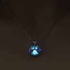 Glow-in-the-Dark Dog Paw Pendant Necklace