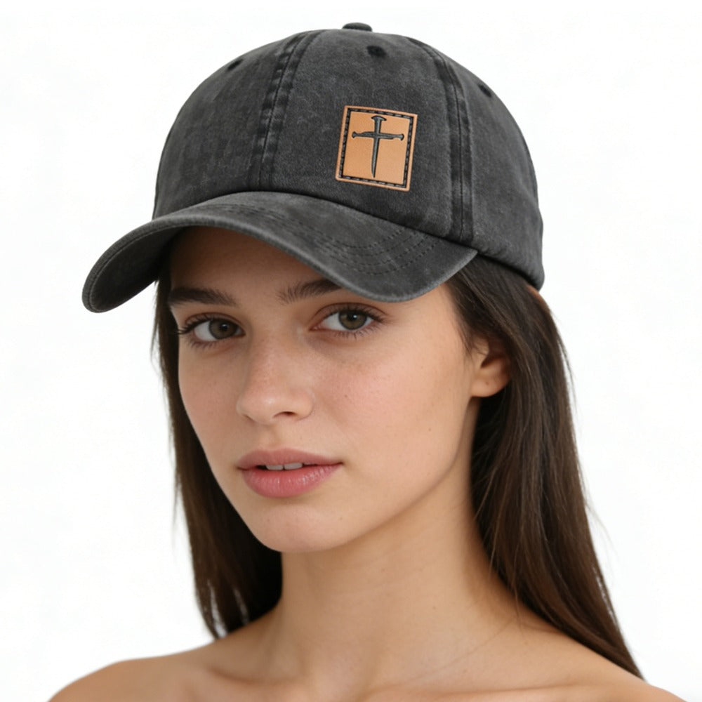 Leather Jesus Hat Unisex | Embroidered Cap