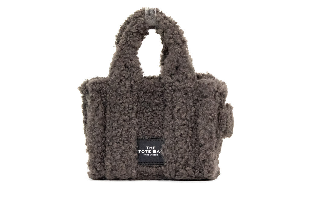 Marc Jacobs The Teddy Micro Fluffy Grey Tote | Organic Cotton