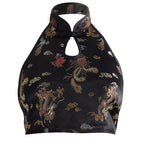 Chinese Style Neck-Hanging Tank Top - Sexy Design