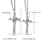 Stainless Steel Couple Cross Pendant Necklace