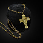 Jesus Face INRI Cross Pendant Necklace