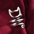 Silver Plated Cat Ring - Cute and Unique Design