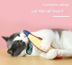 Catnip Fish Plush Cat Toy Soft Kicker Chew Toy with Crinkle Sound Interactive Kitten Teething Toy 22cm