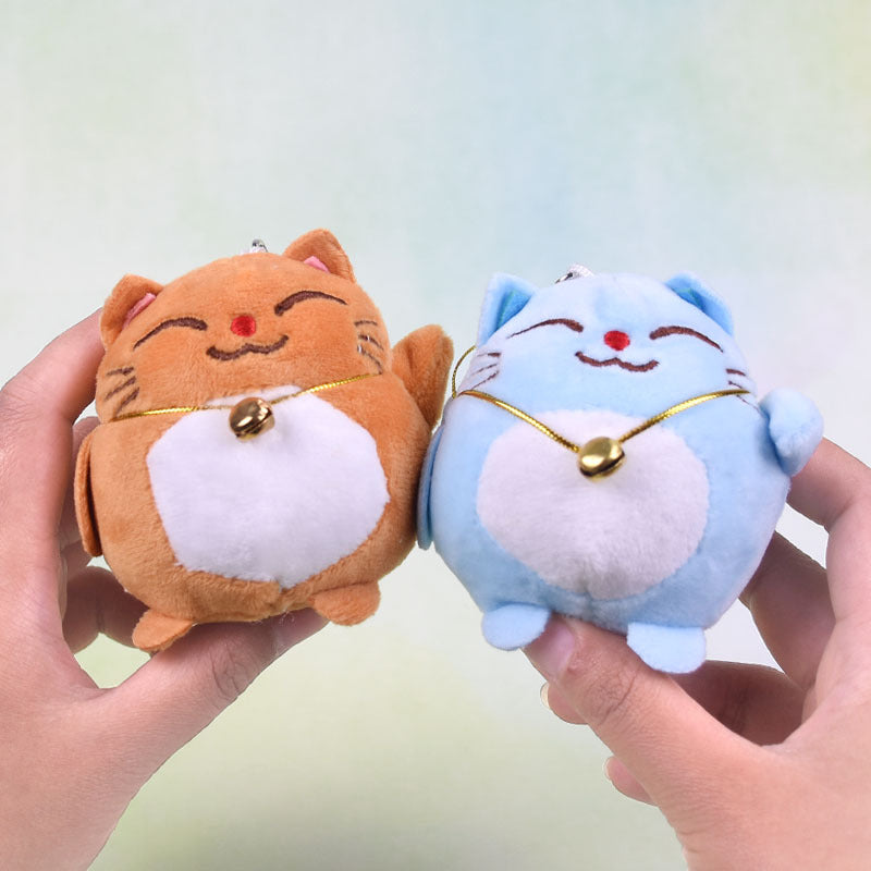 Cute Plush Cat Keychain and Lucky Cat Bag Charm | Accessory