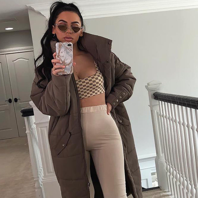 Fashionable Plaid Crop Top and Strap Vest
