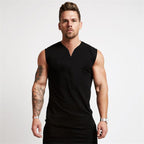 Smooth Solid Summer V-Neck Sports Tank Top