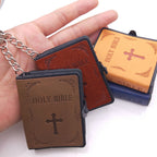 Llavero de Biblia de Cuero Mini