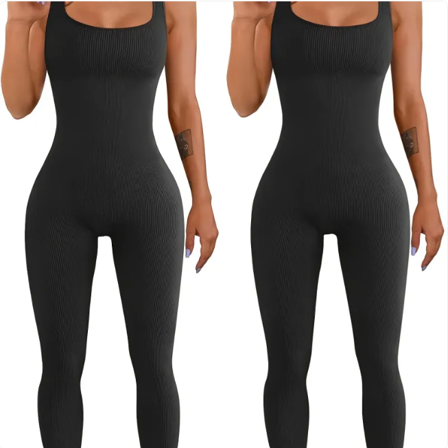 Women's Spandex Suspender Tank Top Jumpsuit Tights