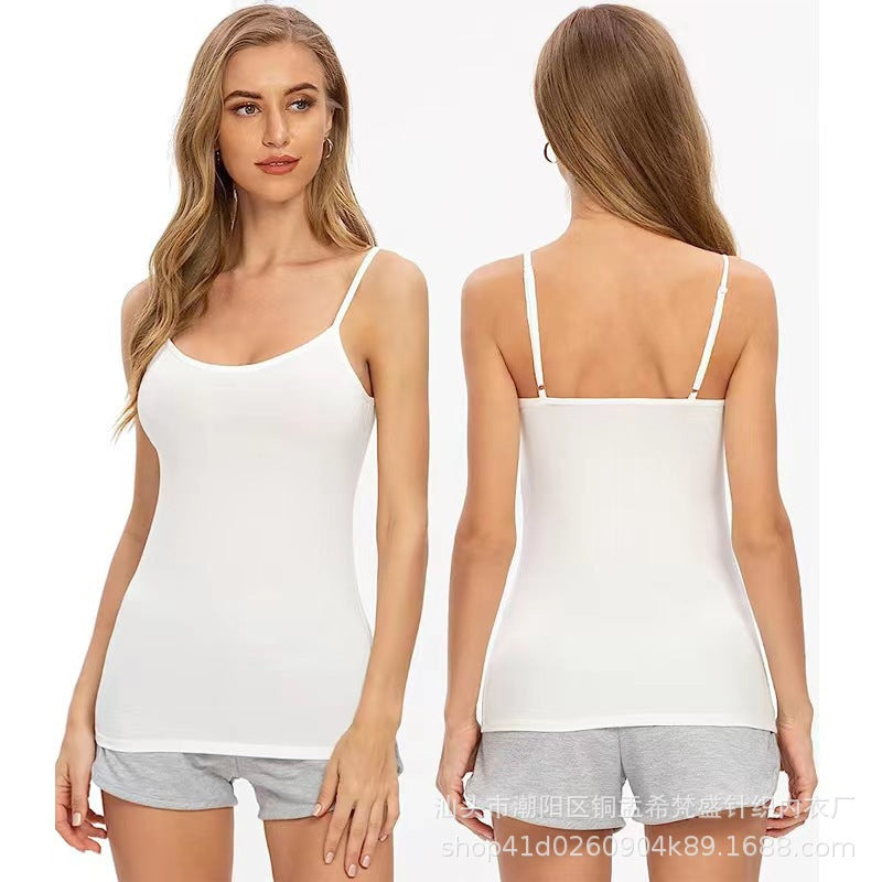 Women's Slim Fit Modal Camisole with Built-in Cups