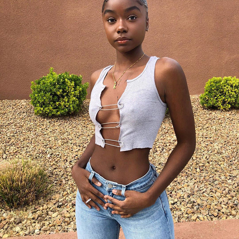 Wholesale Summer Crop Top T-Shirt with Cardigan