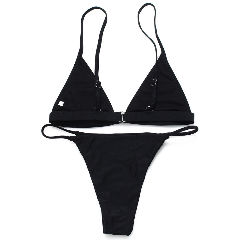 Women's Thin-Strap Triangle String Bikini Set