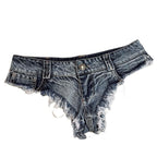 Low-Waist Denim Hot Pants for Women