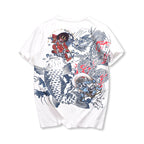 Embroidered Thunder God and Koi Short Sleeve Shirts | Streetwear