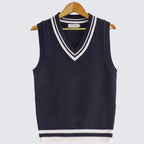 Men's Cable Knit V-Neck Cricket Sweater Vest