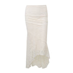Lace Two-Piece Tube Top & Fishtail Skirt Set