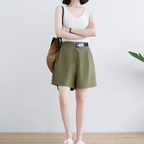 Plus Size Women's Korean Style Wide Leg Shorts