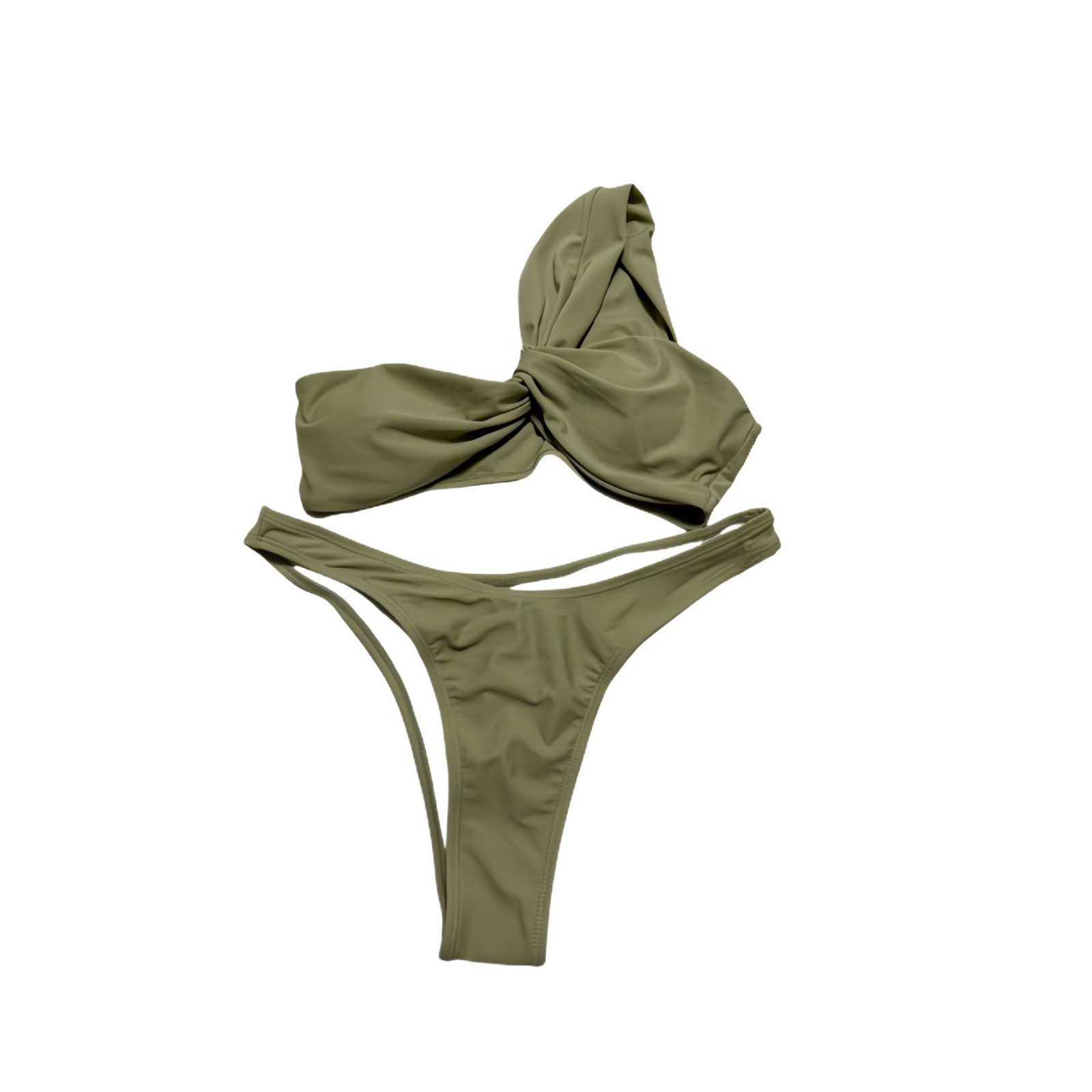 One-Shoulder Twist Bikini Set