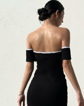 Summer Off-Shoulder Tube Top High Waist Split Dress