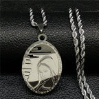 Mary Mother of God Stainless Steel Pendant Necklace