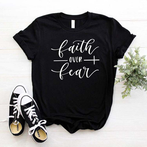 Faith Over Fear Loose Fit Short Sleeve T-Shirt | Faith Streetwear