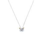Hollow Cat Necklace - Silver Minimalist Design