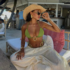 Gold Ring Triangle String Bikini
