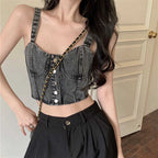 Slimming Denim Camisole Women's Summer Sleeveless Top
