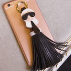 Korean Leather Tassel Keychain for Men and Women | Accessory