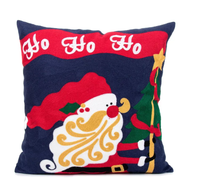 Bestickter Weihnachtskissenbezug