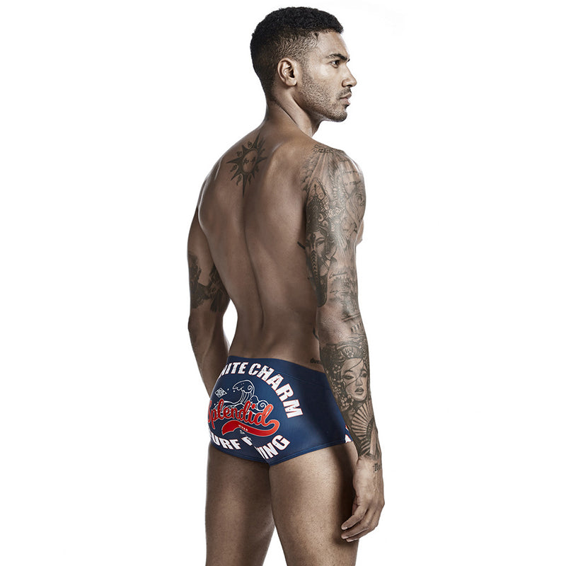Men's Winged Graphic Low-Rise Swim Briefs