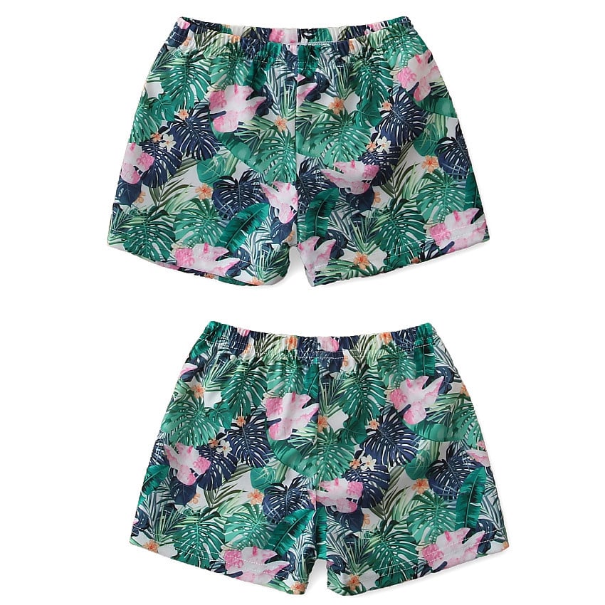 Children's Tropical Print Swim Trunks