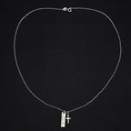 God Is Beautiful Bar and Cross Pendant Necklace