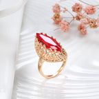 Marquise Blue Zircon Statement Ring