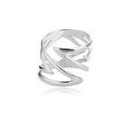 INS Cool Wind Irregular Multi-Layer Cross Opening Ring