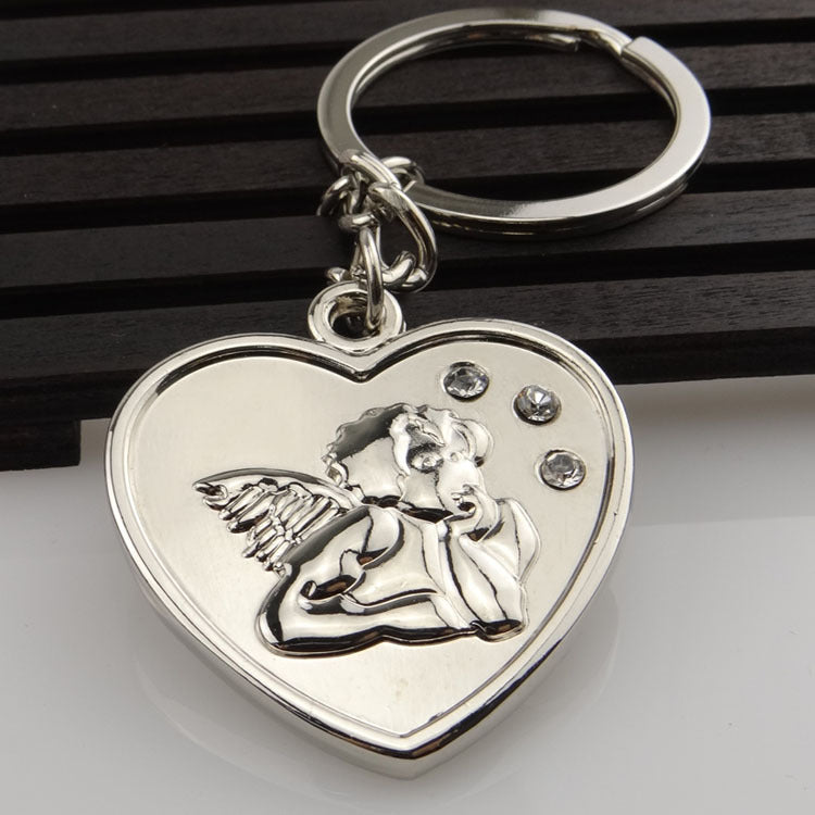 Heart-Shaped Angel Keychain with - Custom Gift | Accessory