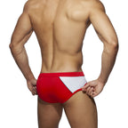 Men's Navy Swim Briefs with Neon Accent