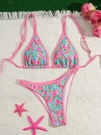 Ditsy Floral Triangle Bikini Set