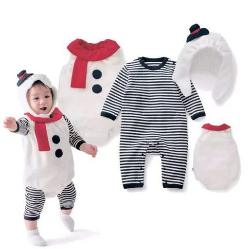 Baby Christmas Snowman Outfit Romper Set