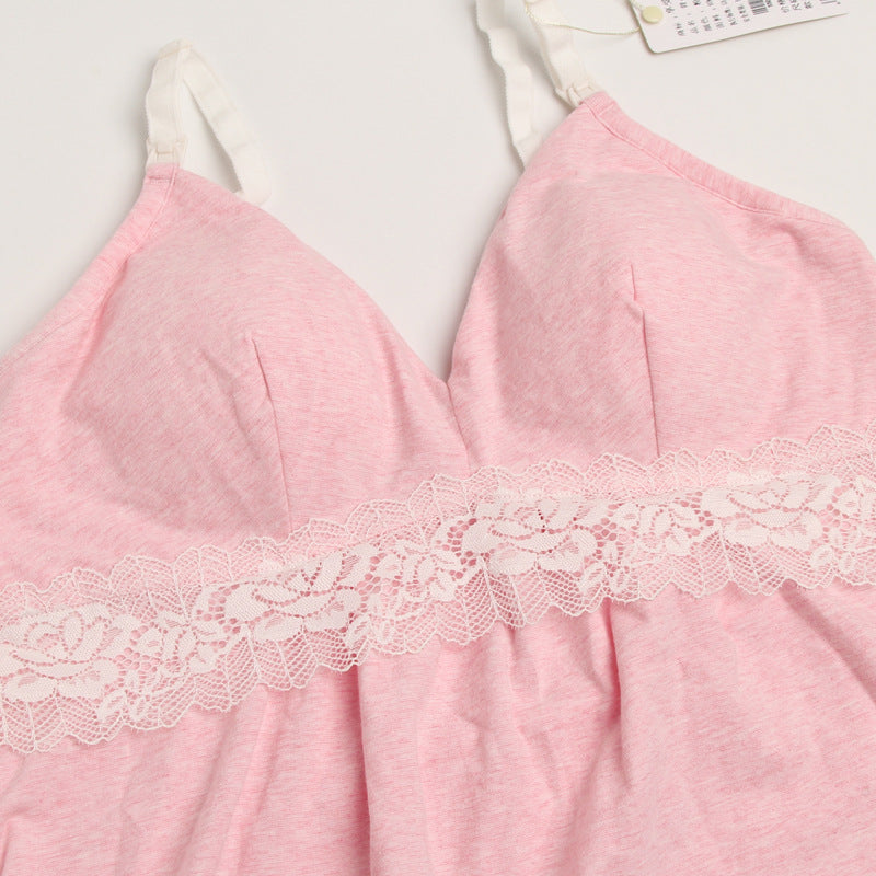 Cotton Nursing Tank Top for Postpartum Mothers