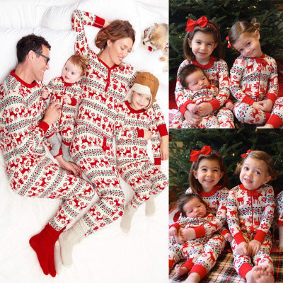 Christmas Family Pajama Set with Printed Sleepwear