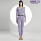 Women's Thermal Underwear Set - Long-Sleeved Fleece Trousers