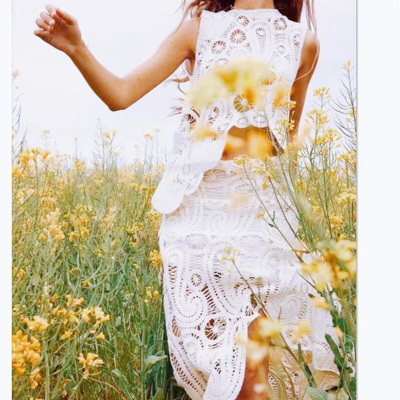 Crochet Lace Sleeveless Top