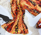 Puff Sleeve Wrap Bikini Set in Leopard Print