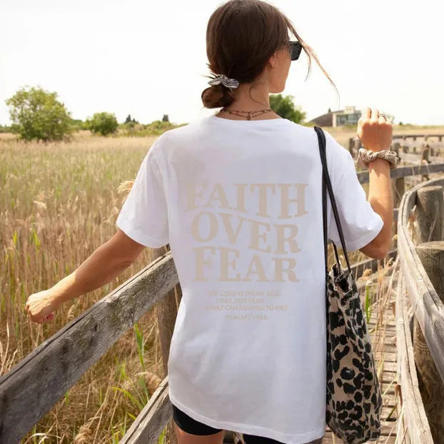 Faith Over Fear Loose T-Shirt | Faith Streetwear
