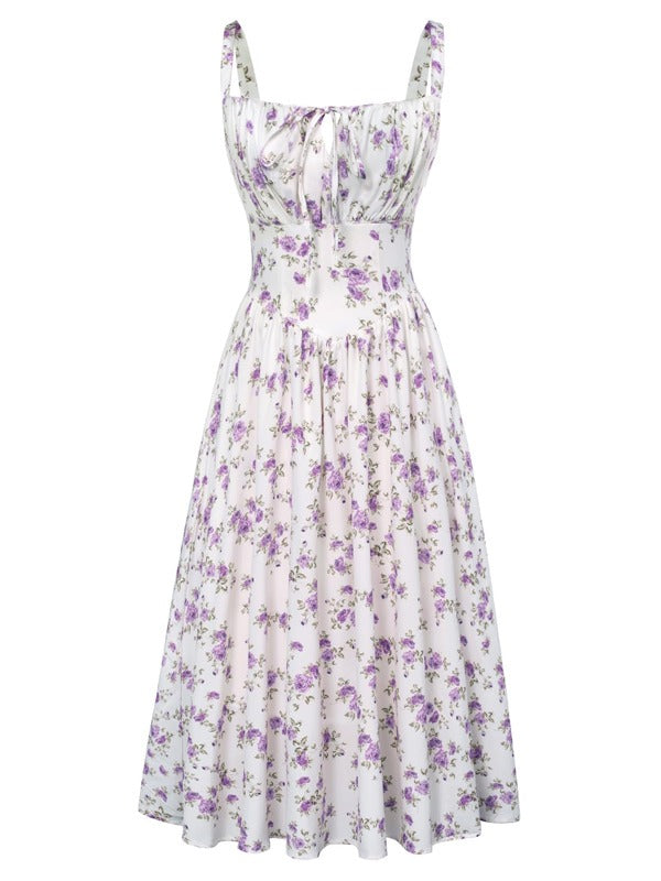 Spaghetti-Strap Floral Print Dress